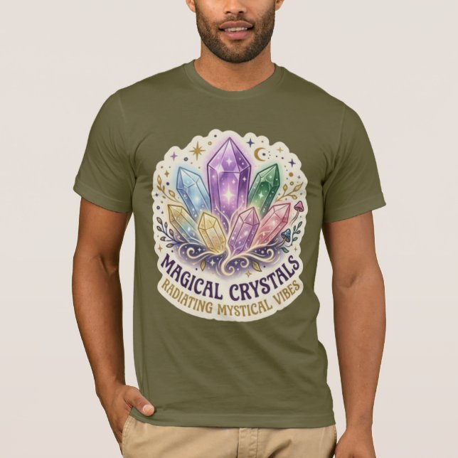 The Mystic Prism | Enchanted Crystal Cluster Graph T Shirt (Framsida)
