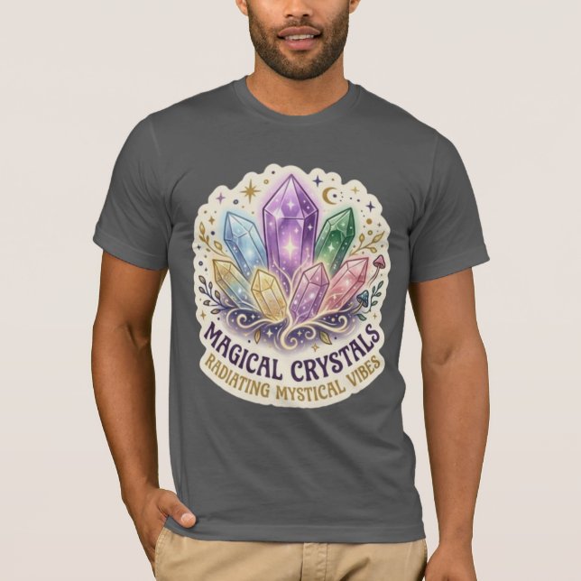The Mystic Prism | Enchanted Crystal Cluster Graph T Shirt (Framsida)