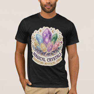 The Mystic Prism | Enchanted Crystal Cluster Graph T Shirt