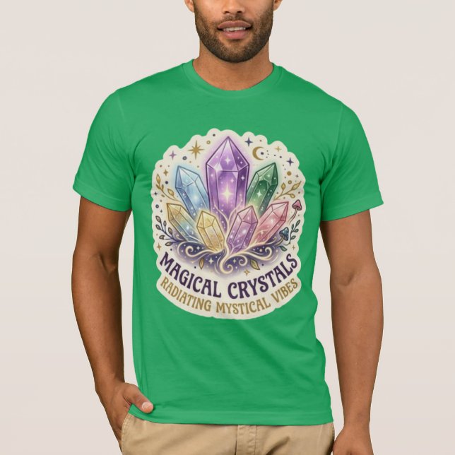 The Mystic Prism | Enchanted Crystal Cluster Graph T Shirt (Framsida)
