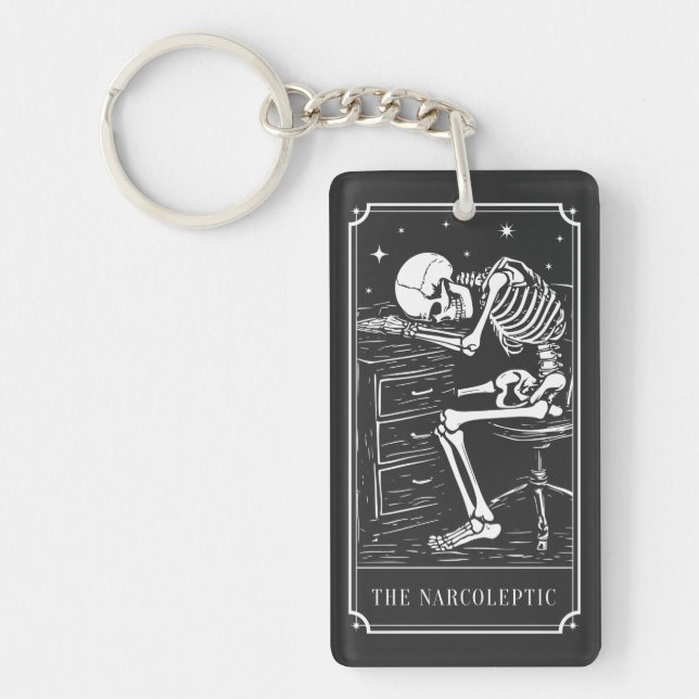 The Narcoleptic Tarot Card Narkolepsimedvetande Nyckelring (Framsidan)