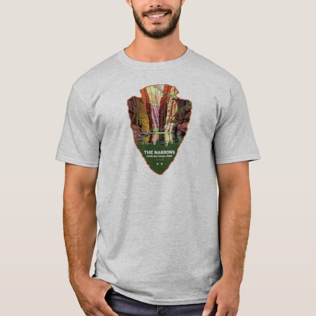 The Narrows Zion National Park Arrowhead T Shirt (Framsida)