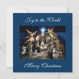 The Nativity of Baby Jesus Christmas Greetings Julkort