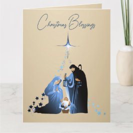 The Nativity of Baby Jesus Christmas Greetings Kort