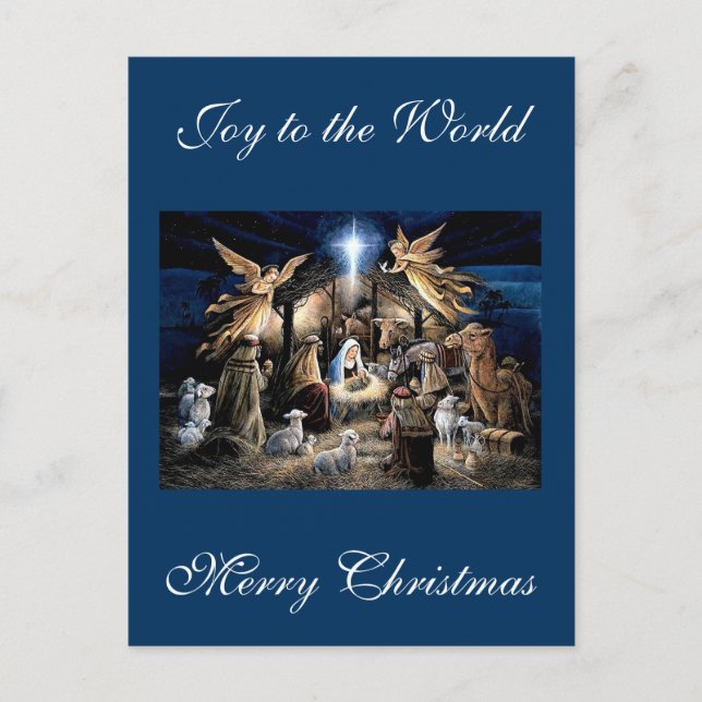 The Nativity of Baby Jesus Christmas Greetings Vykort (Framsida)