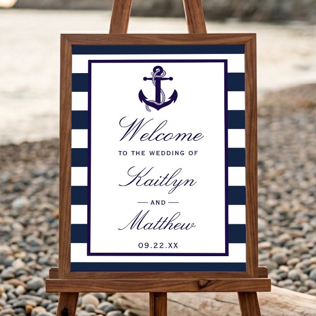 The Nautical Anchor Bröllops Kollektion Välkommen Poster (Skapare uppladdad)
