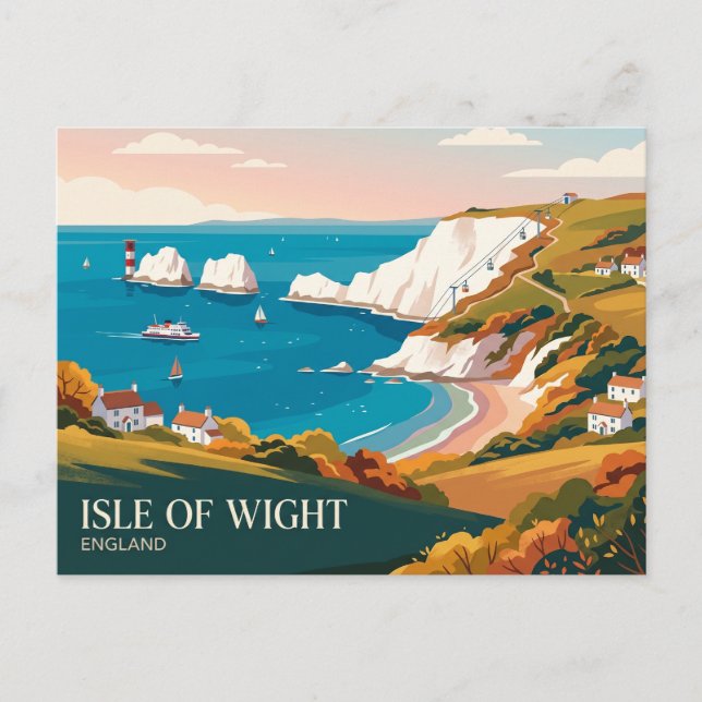 The Needles, Isle of Wight England Vykort (Framsida)