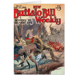 The New Buffalo Bill Weekly No. 71 1914 Hälsningskort