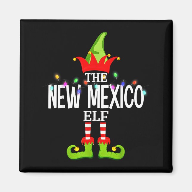 The New Mexico Elf julmatchande pyjamas  Magnet (Framsidan)