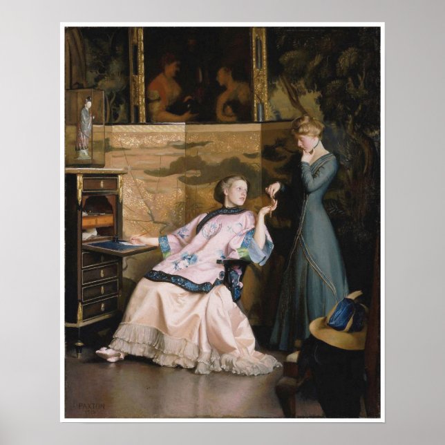 The New Necklace, William McGregor Paxton Poster (Framsidan)