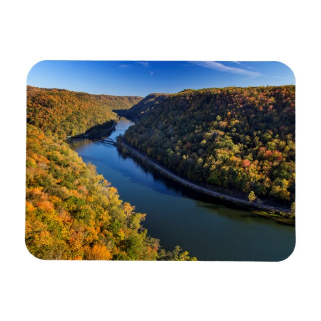 The New River Gorge vid Hawks Nest State Park Magnet (Horisontell)