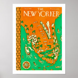 The New Yorker - Florida 12x16 Tryck