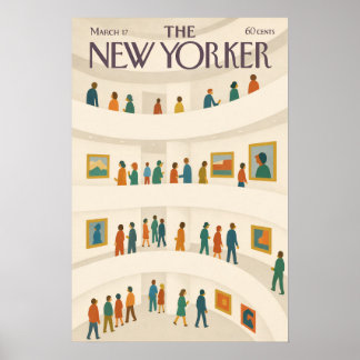 The New Yorker Museum Scen Affisch