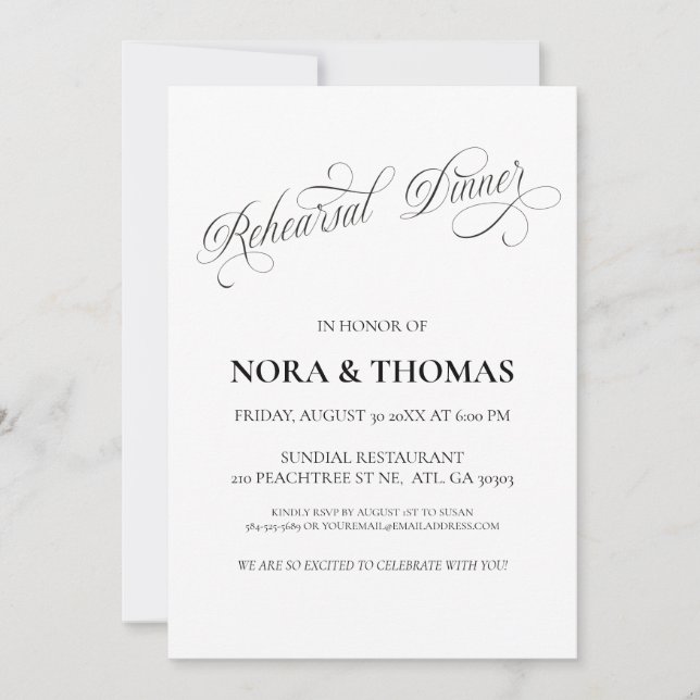 The Night Before Rehearsal Dinner Invitation Inbjudningar (Framsida)