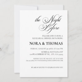The Night Before Rehearsal Dinner Invitation Inbjudningar