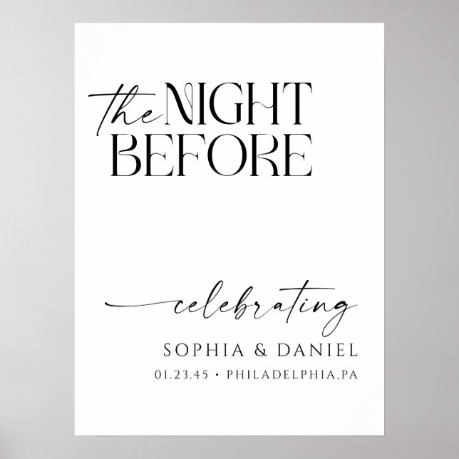 The Night Before Wedding Rehearsal Dinner Poster (Framsidan)