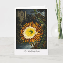 The Night Blowing Cereus — Modern Botanical Reinte Kort