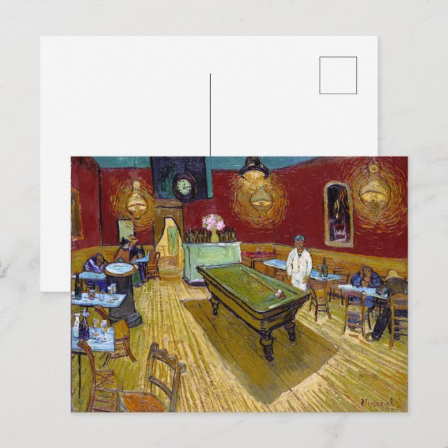 The Night Cafe | Van Gogh | Vykort (Fram/baksida)