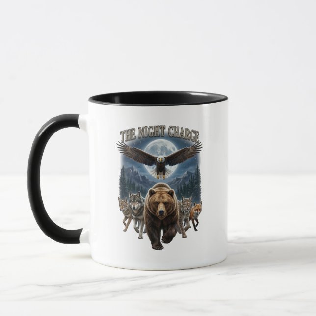 The Night Charge: Eagle Bear Wolf Forest Guardians Mugg (Vänster)