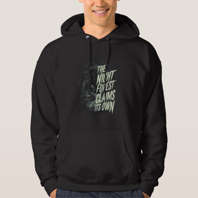 The Night Forest Claims Its Own in Dark Spooky Wil Hoodie (Framsida)