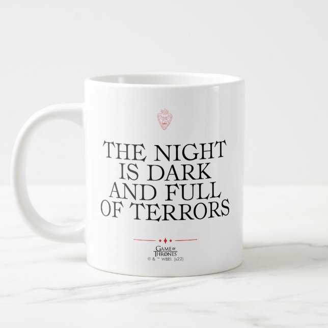 The Night is Dark and Full of Terrors Jumbo Mugg (Vänster)