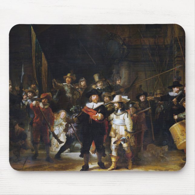 The Night Watch, Rembrandt, 1642 Musmatta (Framsidan)