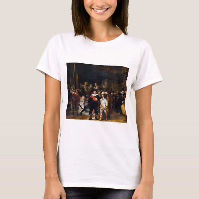 The Night Watch, Rembrandt, 1642 T Shirt (Framsida)