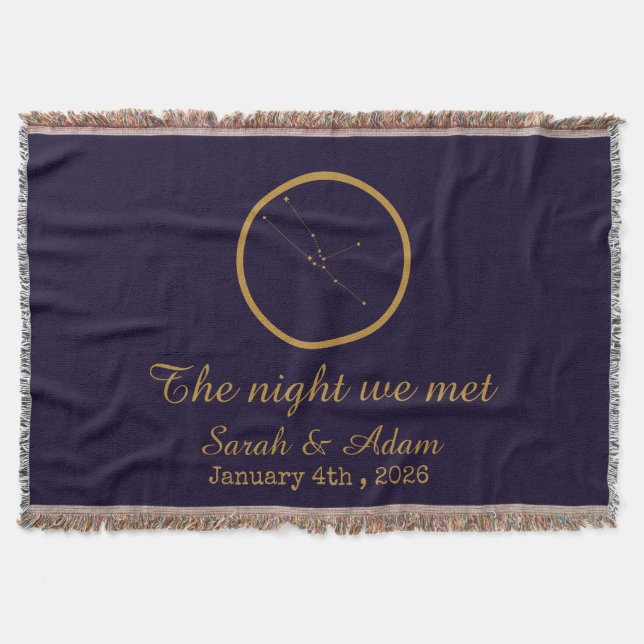 The Night We Met Star Map –Celestial love design Filt (Framsidan)