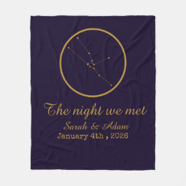 The Night We Met Star Map –Celestial love design Fleecefilt