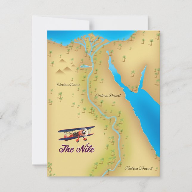 The Nile vintage stil gammal kartaffisch (Framsida)