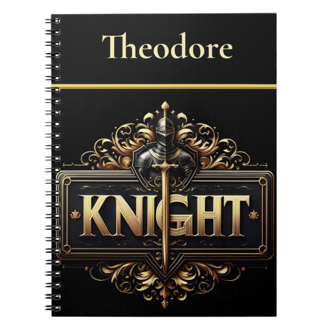 The Noble Knight Emblem Anteckningsbok (Framsidan)