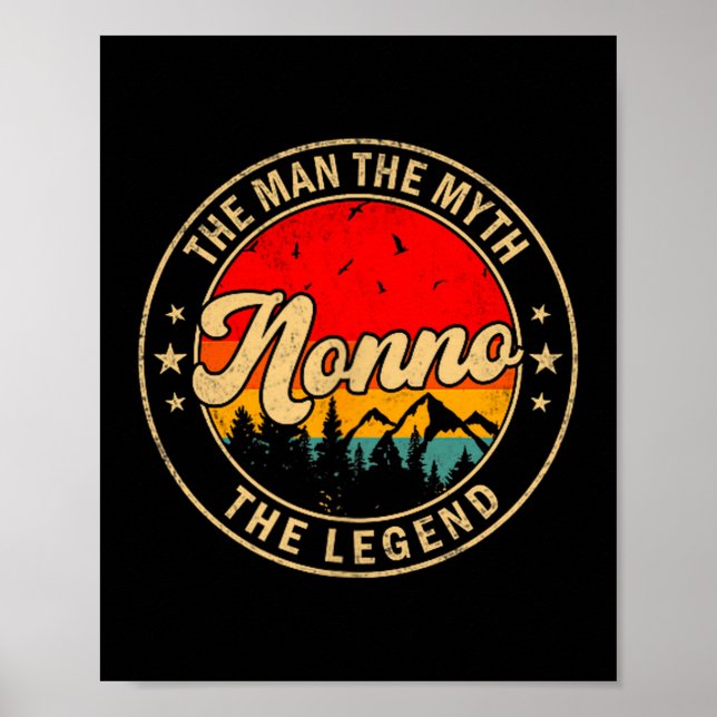 The Nonno Myten Legend Vintage Retro Poster (Framsidan)
