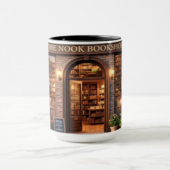 The Nook Book Vintage Bokhandel Mugg (Center)