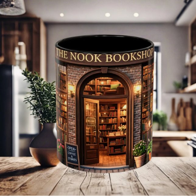 The Nook Book Vintage Bokhandel Mugg (Skapare uppladdad)