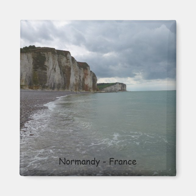 The Normandy coast in France - Les Petites Dalles Magnet (Framsidan)