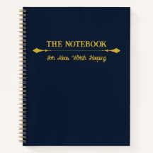 The Notebook | Minimalistisk Navy Blå Guld Journal