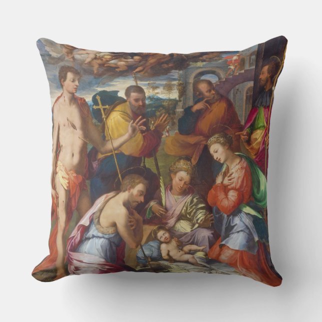 The Ntivity, 1534 (oil on Panel) Kudde (Framsida)