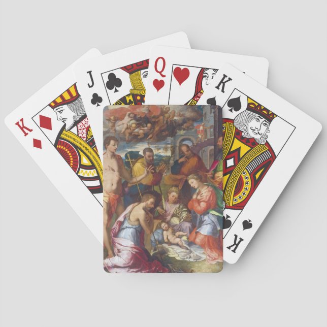 The Ntivity, 1534 (oil on Panel) Spelkort (Baksidan)