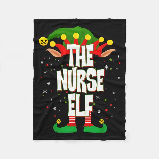 The Nurse Elf Christmas  Fleecefilt (Framsidan)