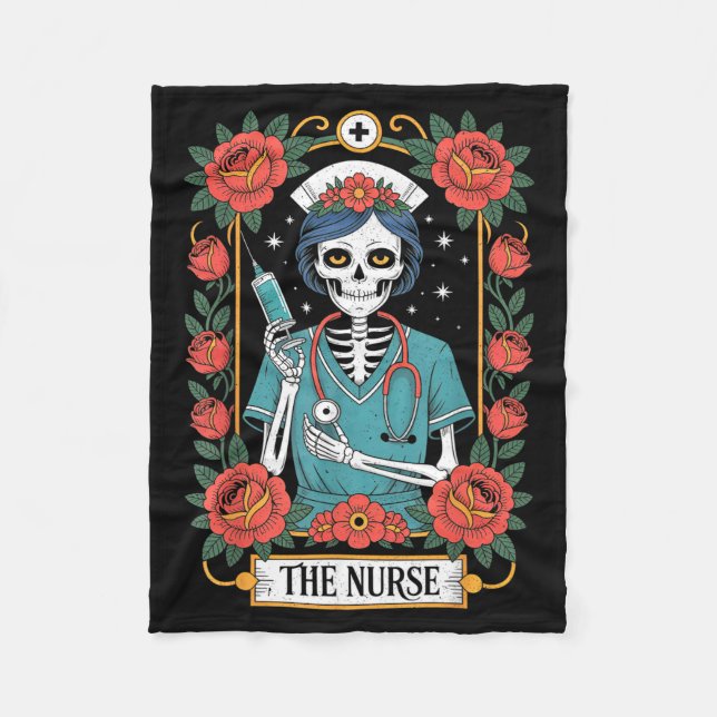 The Nurse Tarot Card  Fleecefilt (Framsidan)