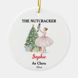 The Nutcracker Ballerina Custom Name & Role Julgransprydnad Keramik