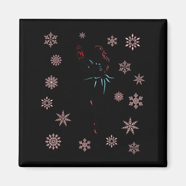 The Nutcracker Ballet And Clara Ballerina Christma Magnet (Framsidan)