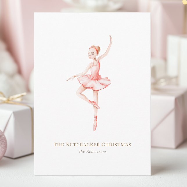 The Nutcracker Christmas Ballerina Watercolor Inbjudningar (Skapare uppladdad)