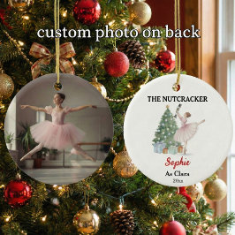 The Nutcracker Custom Name & Photo Ballet Keepsake Julgransprydnad Keramik