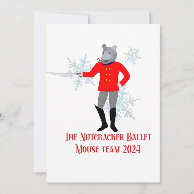 The Nutcracker - Mouse Team 2024 Inbjudningar (Framsida)