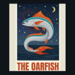 The Oarfish Tarot Card Crescent Moon Celestial Sta Poster<br><div class="desc">The Oarfish Tarot Card Crescent Moon Celestial Stars. Unique tarot-style tee featuring a mystical oarfish beneath stars and a crescent-moon. This rare deep-sea creature design is perfect for ocean lovers, marine life fans, and anyone fascinated by mysterious sea animals. A fun and eye-catching design for men, women, and kids who...</div>