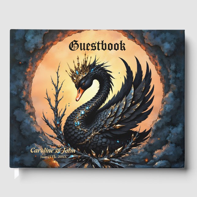 The Obsidian Swan of Moonlit Grace.  Gästböcker (Framsida)