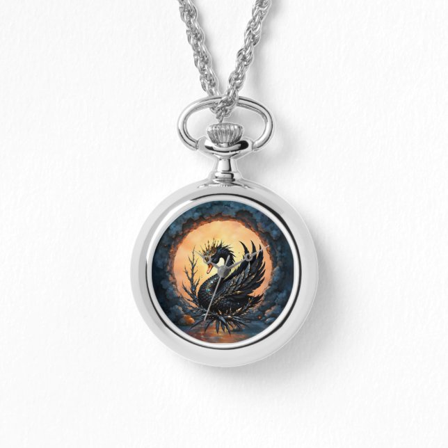 The Obsidian Swan of Moonlit Grace. In the twiligh Armbandsur (Framsida)