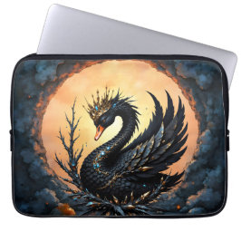 The Obsidian Swan of Moonlit Grace. In the twiligh Laptop Fodral