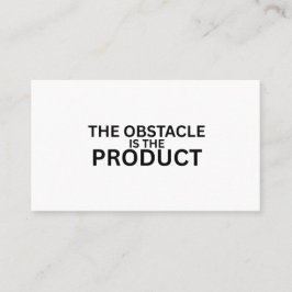 The Obstacle Is The Product Minimalist Visitkort